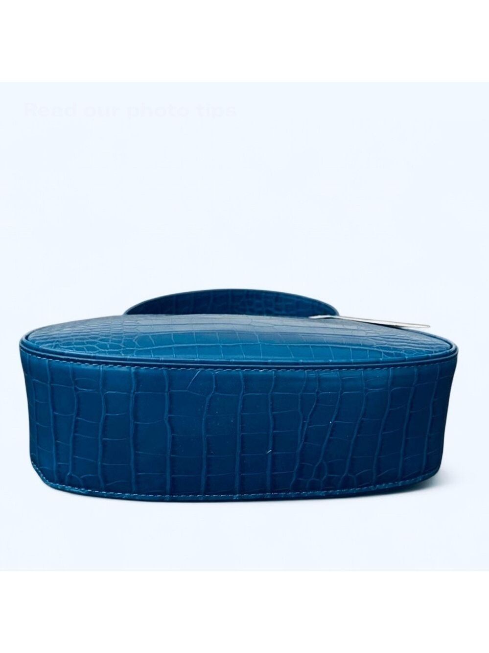 Abercrombie & Fitch-Croc-Embossed small Handbag-NEW-Blue - Picture 4 of 7